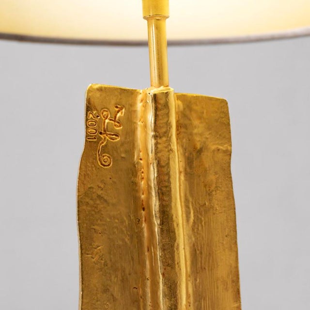 Bronze Table Lamp by Les Heritiers for Fondica, in Very Good conditions. Designed 1990 to 1999 This piece has an...