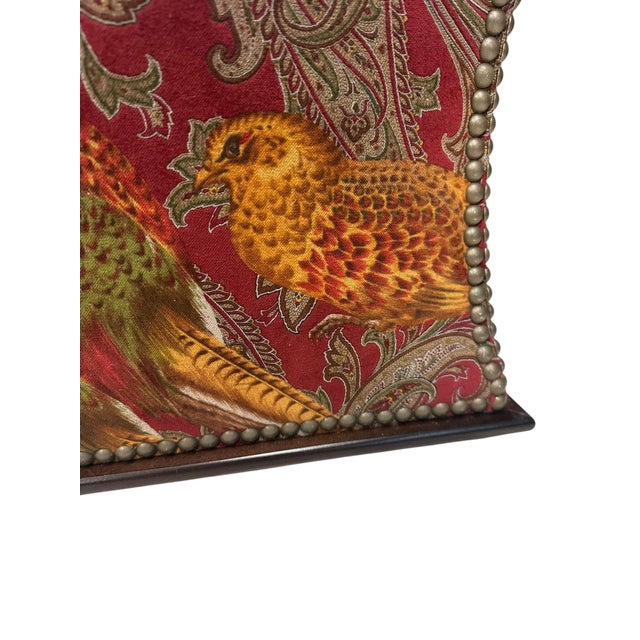 Late 20th Century Ralph Lauren 'Florence' Ottoman in Buckthorn Paisley Fabric With Nailhead Trim For Sale - Image 10 of 13