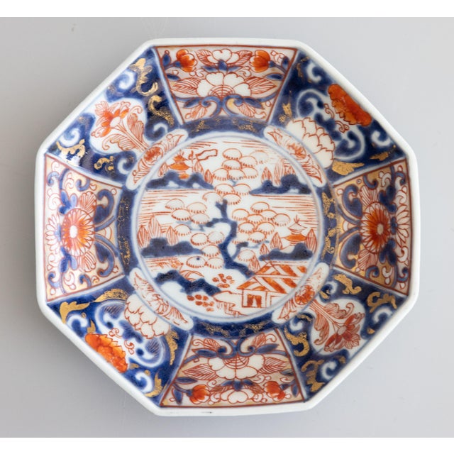 Blue Antique 19th Century Japanese Imari Octagonal Plate For Sale - Image 8 of 8