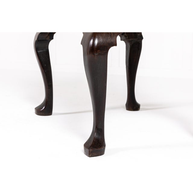 Wood Antique English George II Mahogany Lowboy, 1700s For Sale - Image 7 of 10