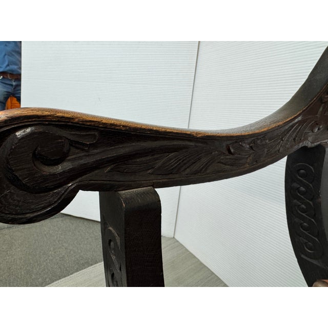 Renaissance-Style Savonarola Chairs, Pair For Sale - Image 9 of 12