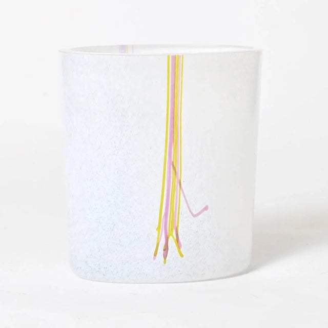 White Model 48225 Rainbow Glass Vase by Bertil Vallien for Kosta Boda, 1980s For Sale - Image 8 of 8