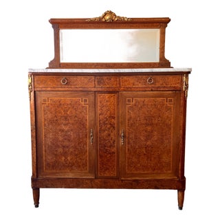 Late 19th Century French Louis XVI Style Ormolu (Gilded Bronze Mounts) Server/ Sideboard For Sale