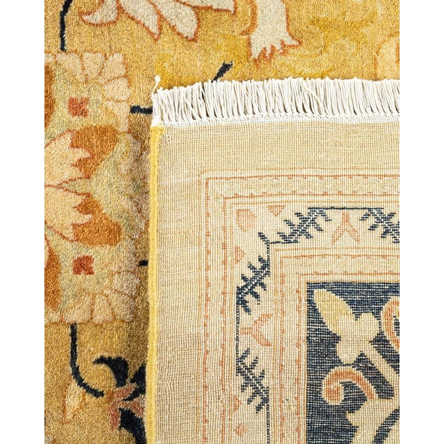 2000 - 2009 Mogul, One-of-a-Kind Hand-Knotted Area Rug in Green, 8' 1" x 10' 2" For Sale - Image 5 of 8