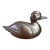 MCM Hand Carved Wooden Duck Figurine For Sale