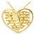 Late 20th Century 14K Matte Yellow Gold Huge Wired Diamond Heart Pendant For Sale
