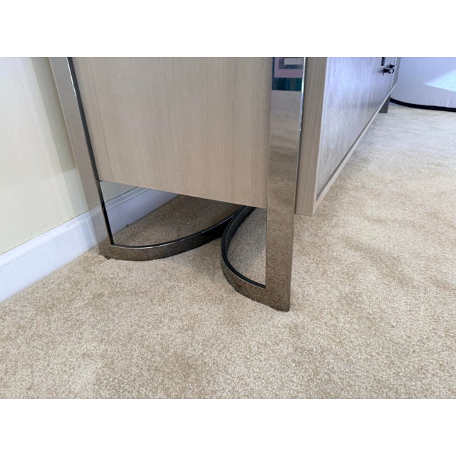 Caracole Foiled Designer Buffet Server Bar Sideboard For Sale In New York - Image 6 of 8