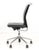 Early 21st Century Modern Black Leather & Chrome Swivel Office Chair For Sale - Image 5 of 6