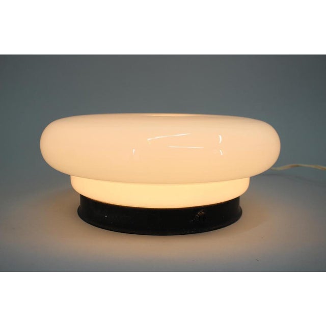 Glass Flushmount Light, Czechoslovakia, 1970s For Sale - Image 9 of 12