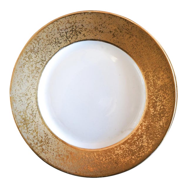 Antique Hutschenreuther Selb LHS Bavaria Gold Crest Salad Plates - Set of 4 For Sale