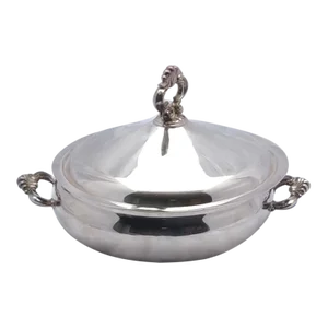Vintage Dinnerware Silverplated Casserole Serving Dish 1950s