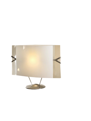 Large Glass and Cast Iron Table Lamp from Fontana Arte, 1990s