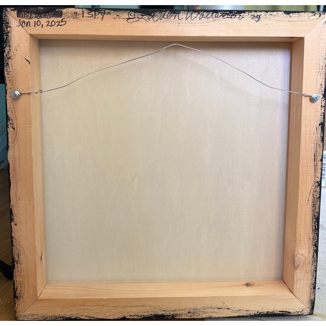 “I Spy” a Great Horrned Owl Painting by LWren Walraven For Sale In Santa Fe - Image 6 of 9