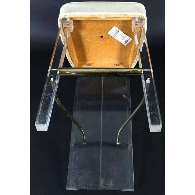 Plastic 1970s Pair MCM Lucite Bar Chairs / Stools by Hill Manufacturing Co. For Sale - Image 7 of 10