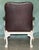 Vintage French Louis XV Style Oxblood Leather Armchair with Painted Frame For Sale - Image 18 of 18