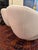 Cream Color Channeled Swivel Arm Chairs With Wrapped Gold Tone Bases a Pair For Sale - Image 4 of 9