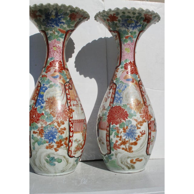 Japanese Edo 1880s Matching Vases Hichozan Shinpo--a Pair of 2 For Sale In New York - Image 6 of 15