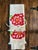 Textile Vintage Mid Century Hand Painted Linen Tea Towels (Or Hand Kitchens Towels) Red Floral design.fringe Ivory Set of 2 /13” X 17” For Sale - Image 7 of 7