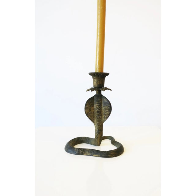Cobra Snake Candlestick Holder, Circa Early 20th Century For Sale - Image 9 of 13