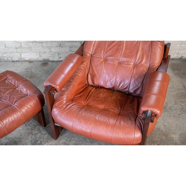 Vintage Percival Lafer Mp-163 Earth Chair & Ottoman For Sale - Image 14 of 18