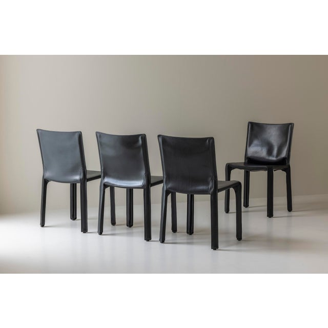 Model 413 Cab Dining Chairs by Mario Bellini for Cassina, 1977, Set of 6 For Sale - Image 11 of 16