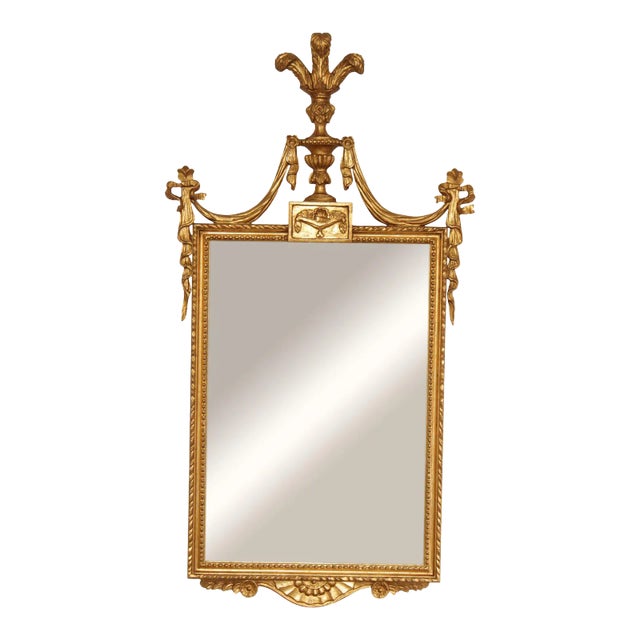 Mid 20th Century Adams Style Giltwood Frame Wall Mirror For Sale