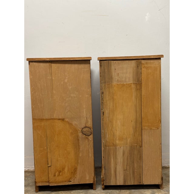 Wood Antique English Pine Night Stands For Sale - Image 7 of 9