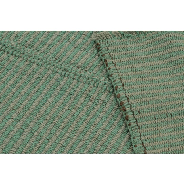 Textile Rug & Kilim’s Contemporary Kilim, in Teal and Seafoam Accents For Sale - Image 7 of 7