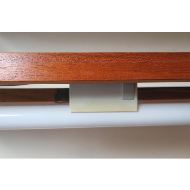 Danish Teak Narrow Shelves with Wall Lights, 1960s, Set of 2 For Sale - Image 6 of 9