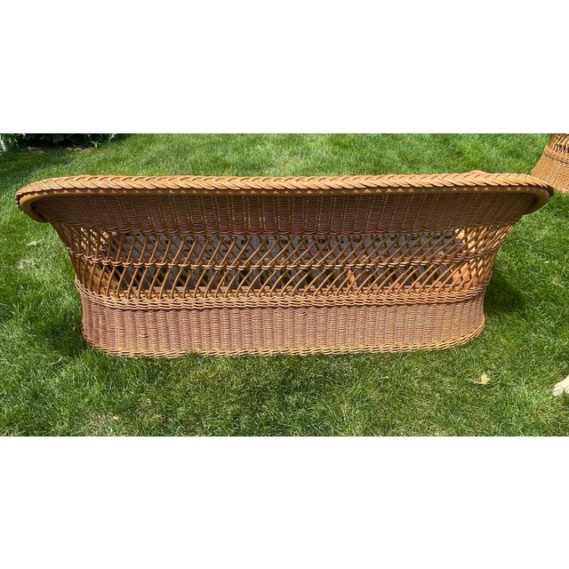 1970s Henry Link Wicker Sofa Frame Set 3 Pieces Chairish