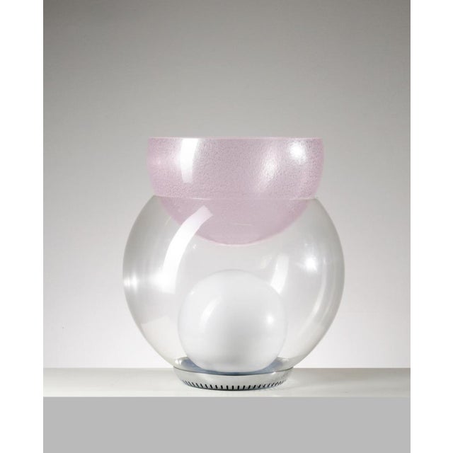 Mid-Century Modern Giova Parabola Rosa Pulegosa Table Lamp by Gae Aulenti for Fontana Arte, 1970s For Sale - Image 3 of 12