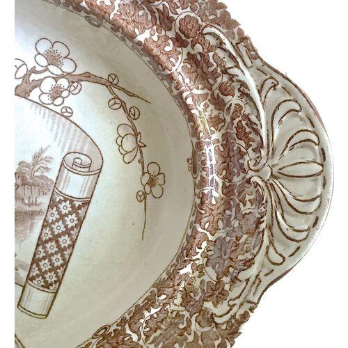 19th Century Antique Copeland Lagoon Blossom Platter For Sale - Image 5 of 7
