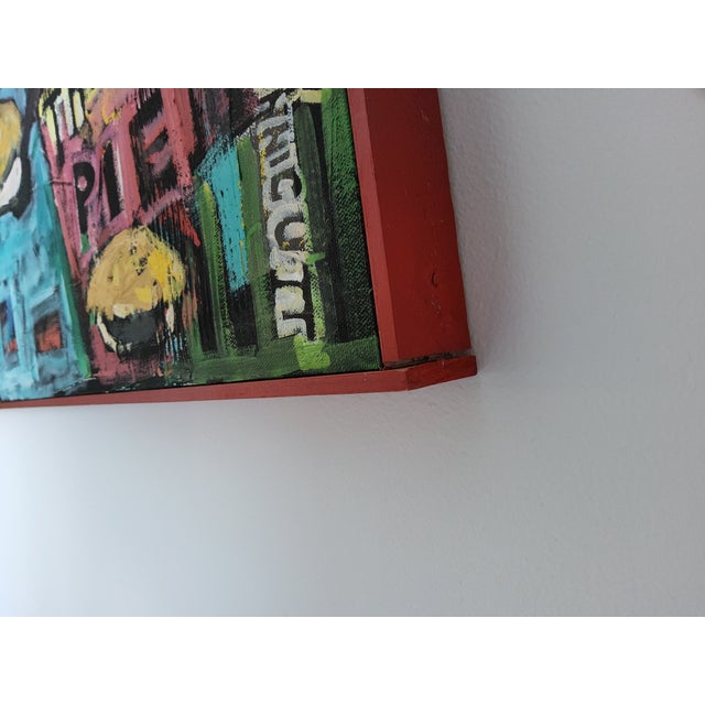 Wood Contemporary Folk Art Painting by Lucy Hunnicutt For Sale - Image 7 of 17