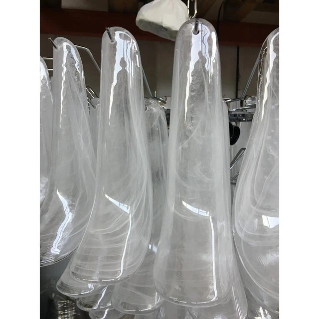 Contemporary Murano Style Glass Sella Chandelier with Kromo Metal Frame, in Exhibition Piece conditions. Designed from...