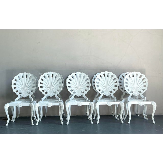 Vintage Regency Cast Aluminum Grotto Chairs - Set of 10 For Sale - Image 12 of 12