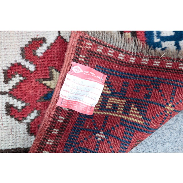 Antique Bordjalo Kazak From Early 20th Century -6' 11''x 3' 11'' Feet For Sale - Image 4 of 13