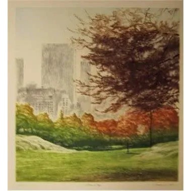 Figurative Autumn Haze, Harvey Kidder Etching For Sale - Image 3 of 3