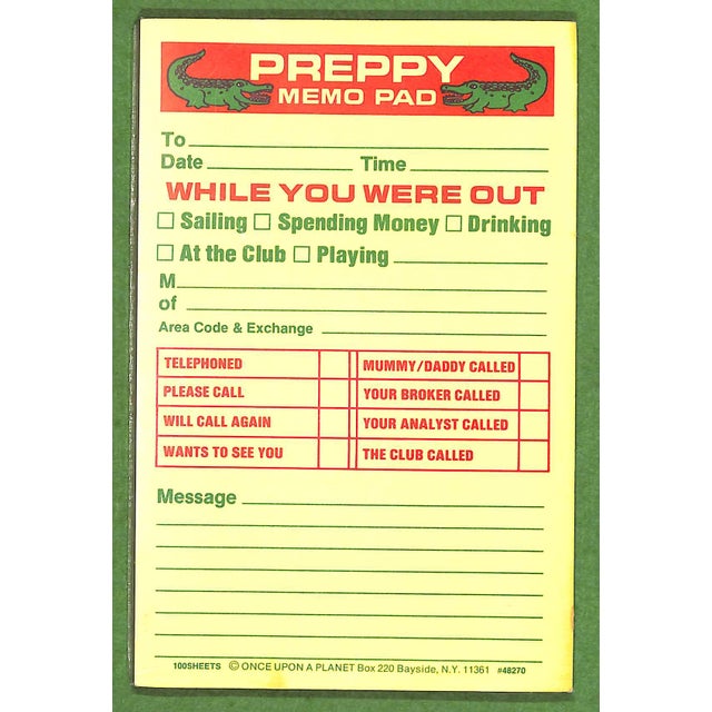 While You Were Out: Sailing/ Spending Money/ Drinking/ At The Club/ (or) Playing 100 sheets 7 1/2" x 5"