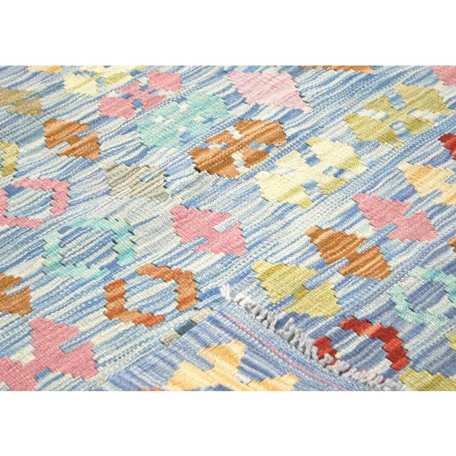 Contemporary Afghan Maimana Kilim Rug For Sale - Image 4 of 6