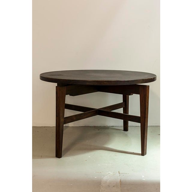 1960s Round Rosewood and Linoleum Table by Jens Risom For Sale - Image 5 of 5