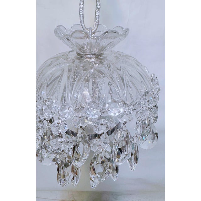 Traditional Vintage Layered Chandelier With Cut Glass Dish For Sale - Image 3 of 6