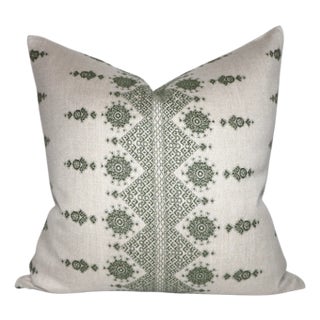 Carmania Pillow Cover in Green, 22x22 Pillow For Sale