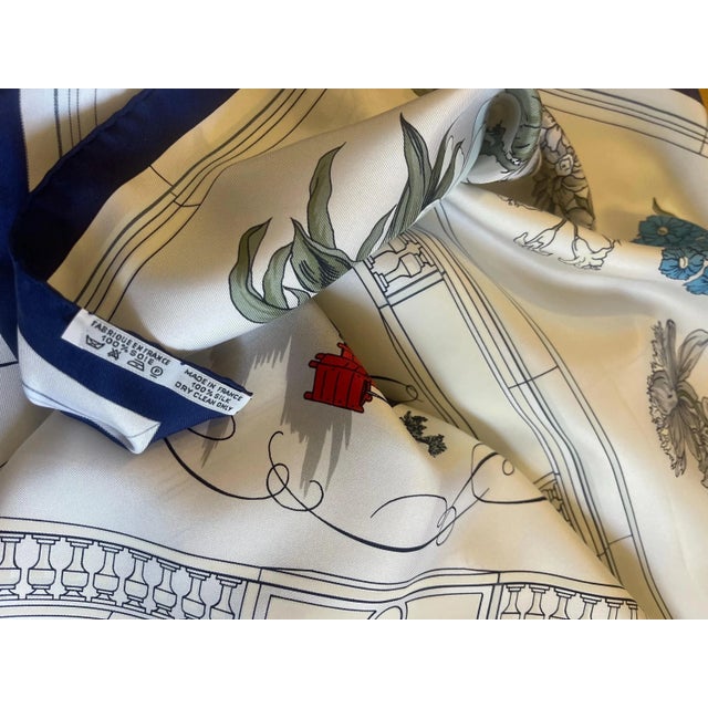 Hermès Scarf "Quai Aux Fleurs" reedition from 1984 . This scarf designed by Hugo Grygkar in 1952 This scarf represents a...