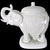 Vintage Andrea by Sadek White Porcelain Elephant Candy Dish | Elephant Lidded Trinket Box | Made in Japan | Foil Sticker For Sale - Image 9 of 16