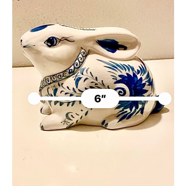 Chinoiserie Vintage Porcelain Bunny Coin Bank For Sale - Image 3 of 12