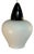 Vintage MCM Pendant Light in Semi Translucent White Glass and Red Top by Louis Kalff, 1950s For Sale