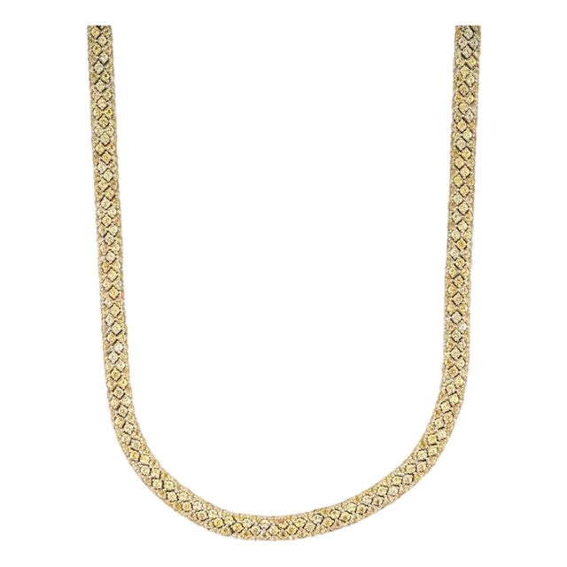 48.9 Ct Certified Yellow Sapphire Necklace in 925 Silver for Her For Sale