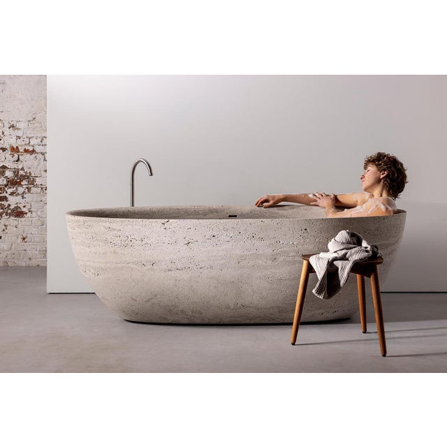 Large Stone Bathtub by Studio Loho For Sale - Image 6 of 10