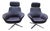 Leather Swivel Lounge Chairs -Coalesse by Steelcase For Sale