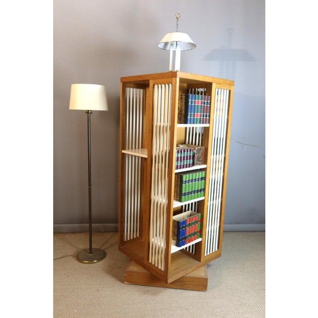 Large Rotating Bookcase, 1970s For Sale - Image 9 of 13